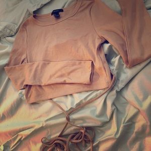 Gold/taupe crop top